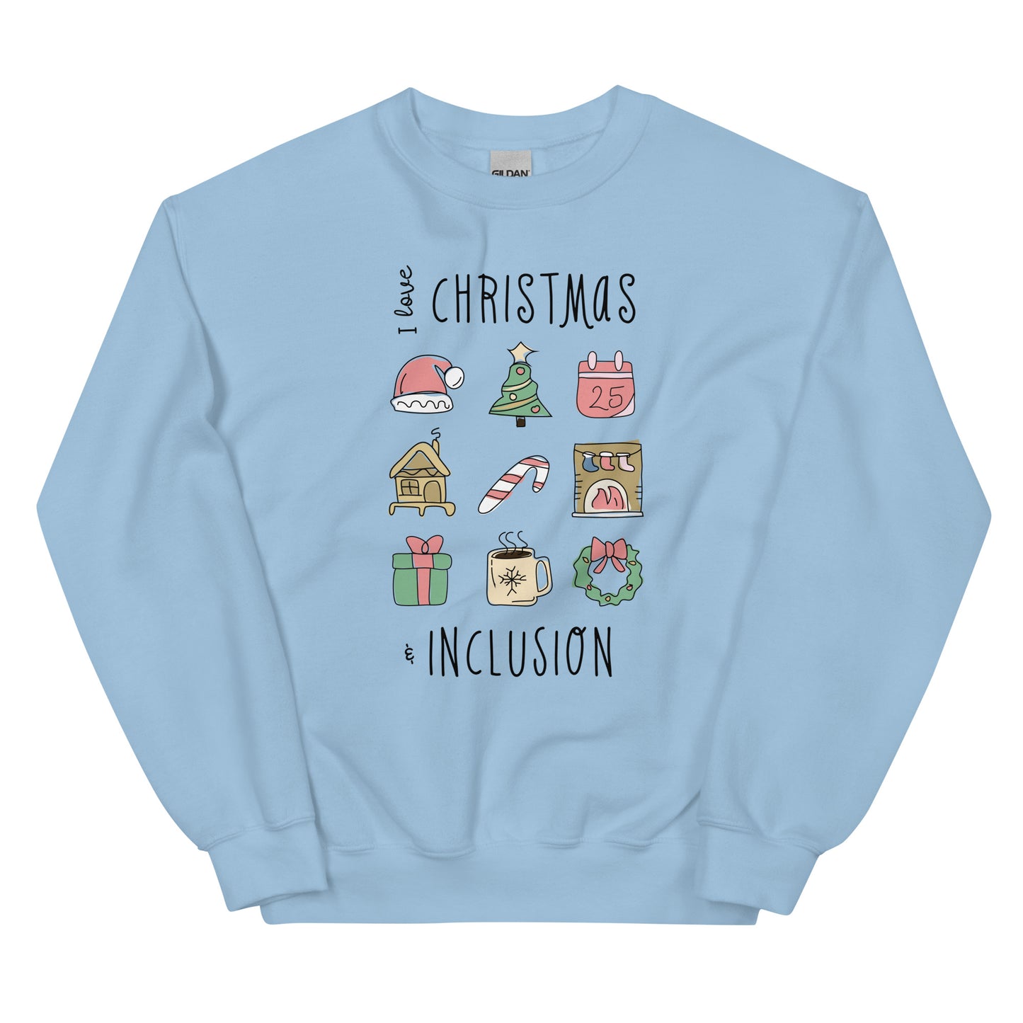 I Love Inclusion & Christmas | Adult Unisex Sweatshirt