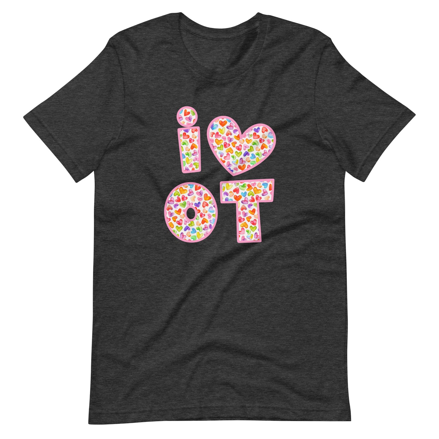 I Love OT | Watercolor Hearts | Adult Tee
