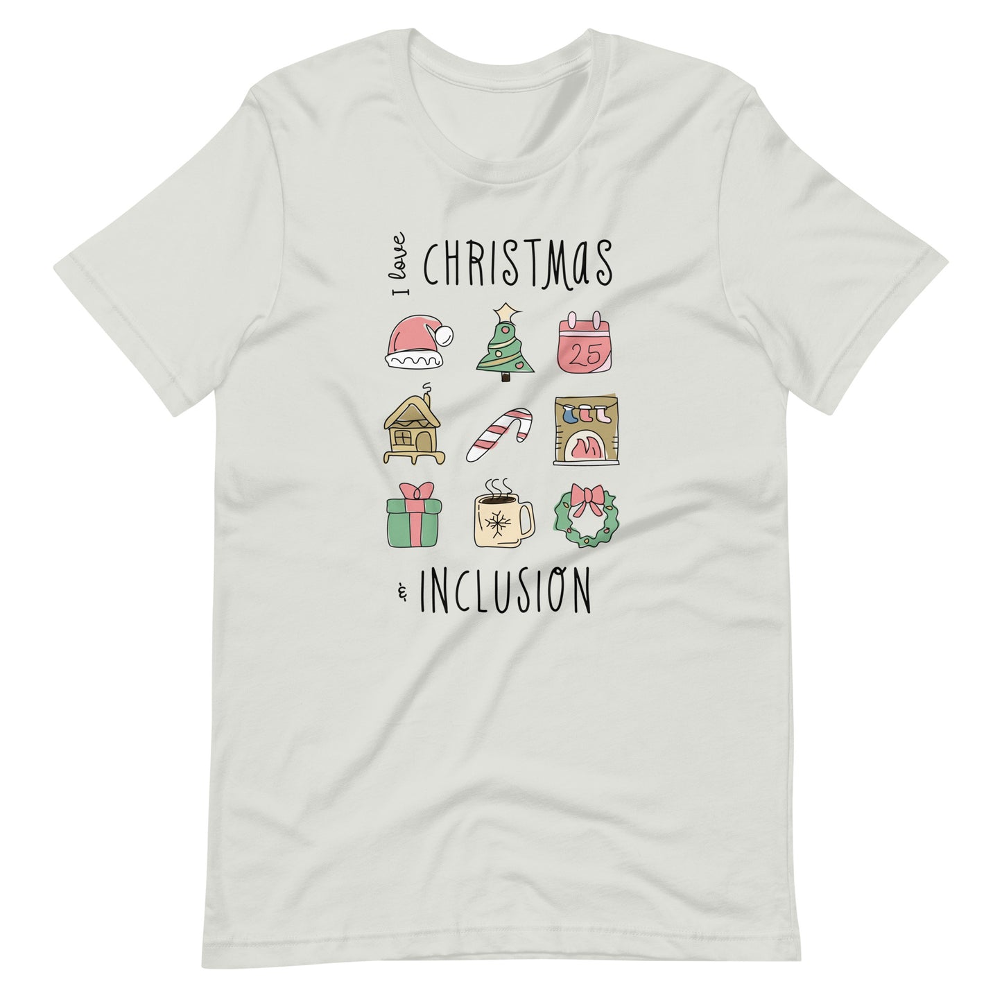 I Love Inclusion & Christmas | Adult Unisex Tee